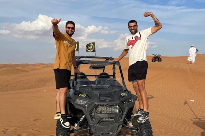 1 Hour Private Self Drive Dune Buggy and Sand boarding in Dubai - Free camel riding at the base camp