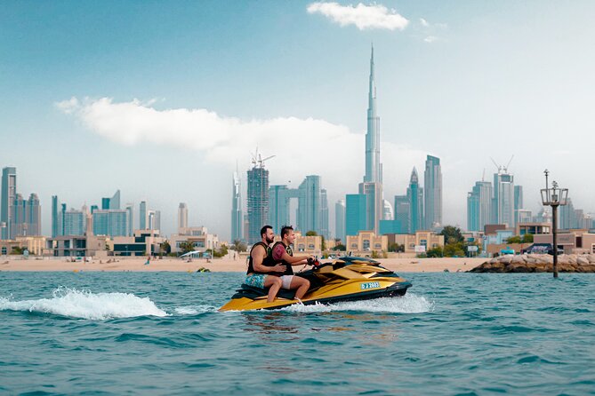 24 Karat Gold Jet Ski Adventure with Burj Khalifa View - Riding a 24-Karat Gold Jet Ski