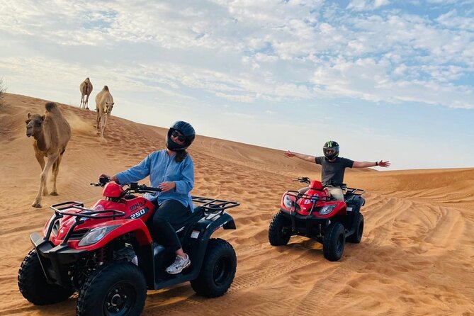 4X4 Dubai Desert Safari with BBQ dinner, Camels & Live Show - Reaching the camp for tea, camels and henna