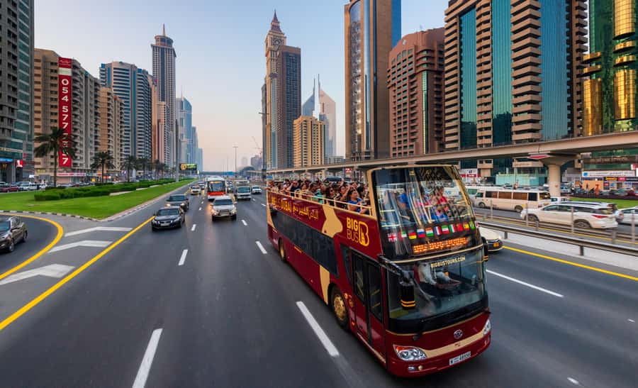 5-Day Pass: Hop-On Hop-Off, Lost World Aquarium, Dubai Frame - The Creek dhow cruise with pizza