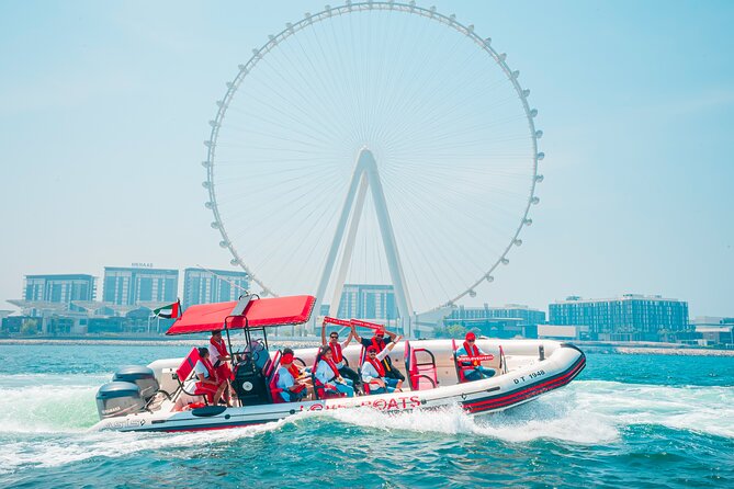 90 Mins Speedboat Tour Dubai Marina JBR Atlantis and Burj Al Arab - Leaving the Marina for the skyline views