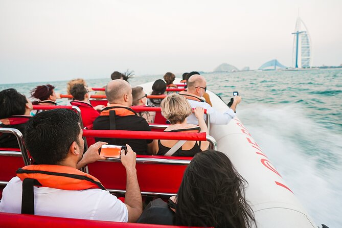 90 Mins Speedboat Tour Dubai Marina JBR Atlantis and Burj Al Arab - Burj Al Arab from the Gulf