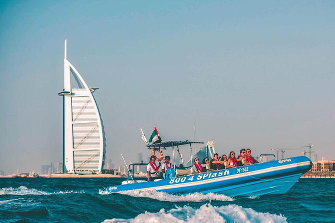 90 Minutes Speedboat Tour Dubai Marina, Burj Al Arab and Atlantis - Burj Al Arab and the classic sail-shaped view