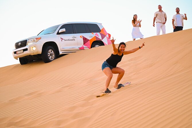 Abu Dhabi Evening Desert Safari - Private car Dune bashing & BBQ - Reaching the remote desert camp