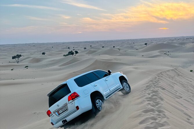 Abu Dhabi: Evening Desert Safari with Camel Ride, BBQ & Live Show - Al Khatim Desert and the first dune ride
