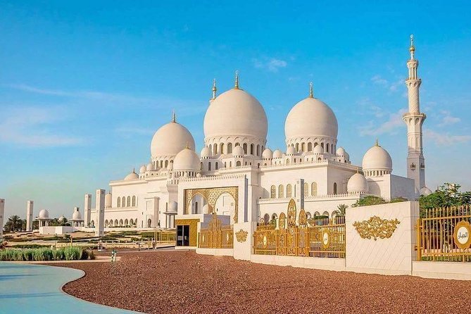Abu Dhabi Sheikh zayed Mosque with Lunch, Louvre & Qasr Al Watan Palace - Sheikh Zayed Mosque: a grand first stop