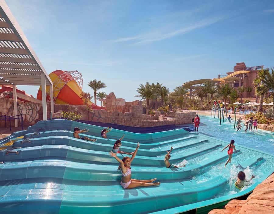 Aquaventure World Waterpark Ticket at Atlantis Dubai - The major slides: Leap of Faith, Odyssey of Terror, and Poseidon’s Revenge