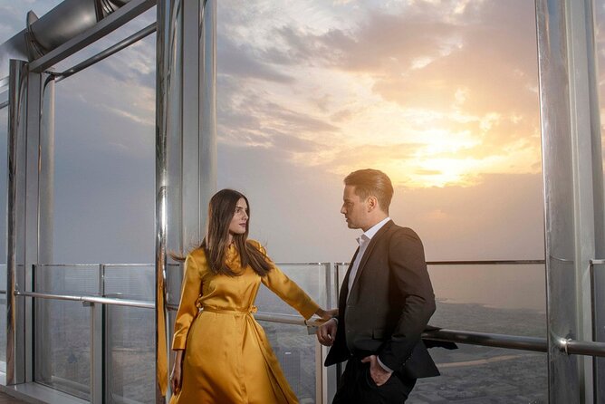 At the top burj khalifa dubai ticket with cafe treat - The upper deck at 555 meters