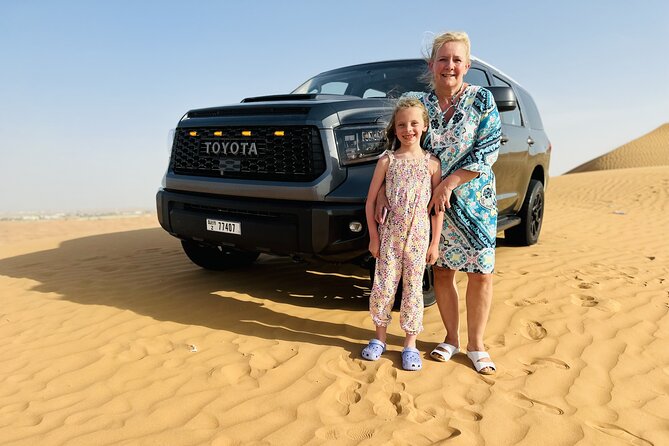 Best Dubai Desert Safari with Buffet Dinner,Sand Boarding & Shows - Tire deflation and the desert staging stop