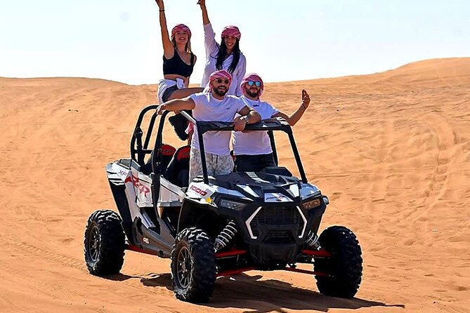 Buggy Ride Dubai & Dubai Desert Safari & Camel Ride with pickup - Sandboarding and camel riding add variety