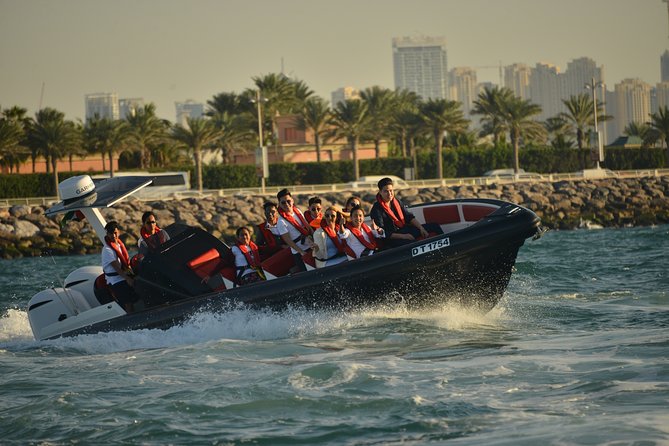 Burj Al Arab 100 Minute Boat Tour - JBR beach and the high-rise backdrop