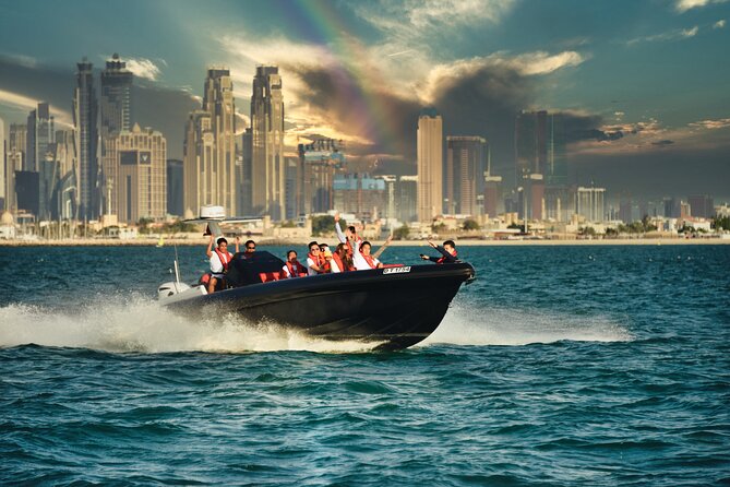 Burj Al Arab 100 Minute Boat Tour - Atlantis The Palm from offshore