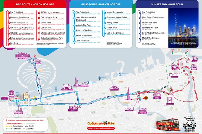 City Sightseeing Dubai Hop-On Hop-Off Bus Tour - The evening loop from Dubai Mall to the Palm