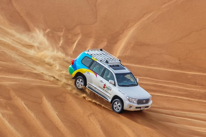 Classic Dubai Desert Safari with BBQ Dinner and Camp activities - Meeting the camels at the farm