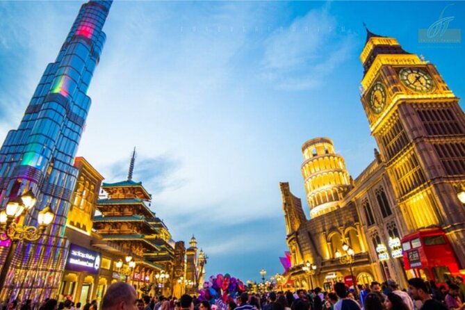 Combo: Dubai Frame & Global Village Tickets Only - Shows, stunts, rides, and the cost of fun