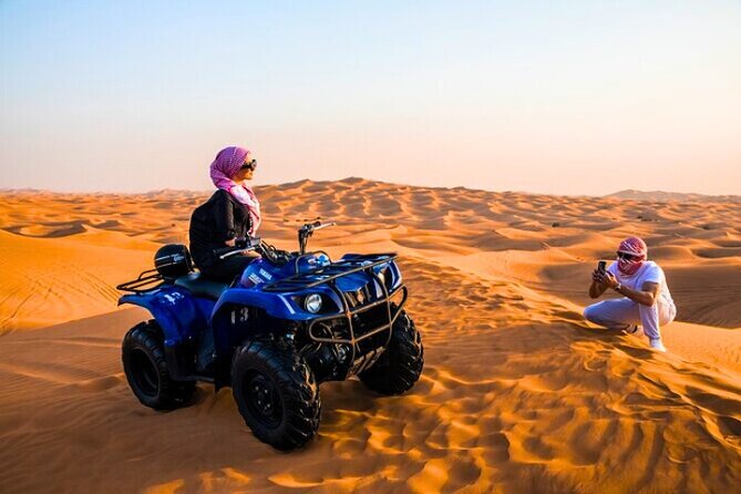 Desert Safari Dubai 30 Mins Quad Bike, Sand Board, Camel Ride BBQ - The 3 p.m. start and the ride to Lahbab