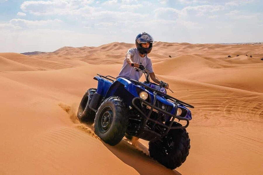 Desert Safari Dubai with Camel Ride, Sandboarding & Dinner - Lahbab Dunes and the Quad Bike Session