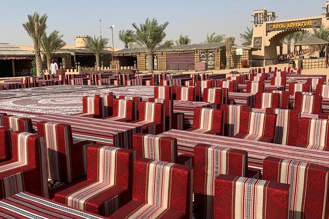 Desert Safari W/BBQ Dinner, Quad Bike, Camel Ride, & Sandboarding - Arabic coffee, dates, snacks, and camp arrival