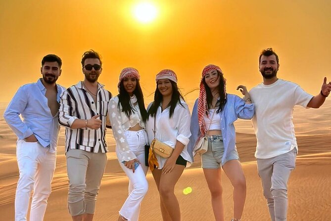 Desert Safari with 4x4 Dune Bashing Camel Ride Sand Boarding - Henna, costumes, and photos add a cultural layer
