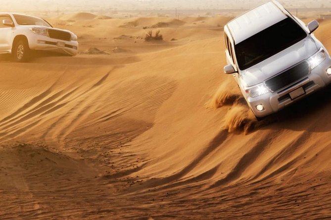 Desert Safari with live shows and BBQ Dinner - Tanoura, belly dancing, and fire shows fill the night