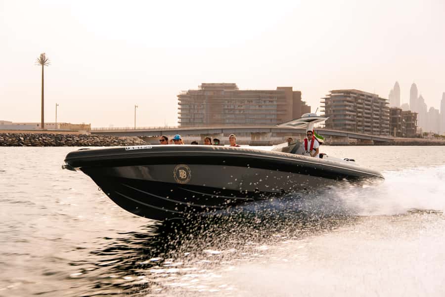 Dubai: 100-Min Speed Boat Tour, Atlantis & Burj Al Arab View - Jumeirah Beach Residence and Skydive Dubai