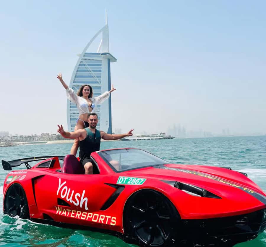 Dubai: 30-Minute Jet Car Tour of Burj Al Arab with Ice Cream - A 30-minute route from the marina to the sail-shaped hotel