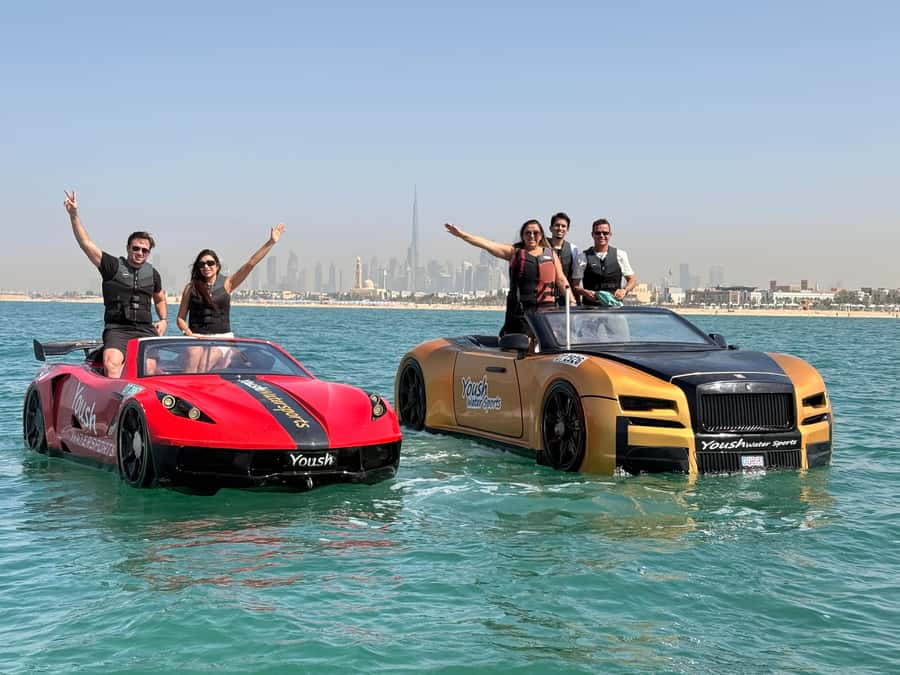 Dubai: 30-Minute Jet Car Tour of Burj Al Arab with Ice Cream - Safety instructions before the engine roars