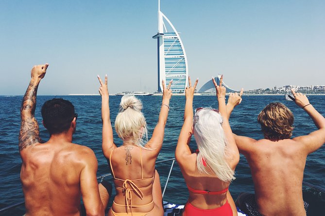 Dubai 3h Sea escape: Swim! Tan! Sightsee! - Atlantis the Palm and the big hotel views
