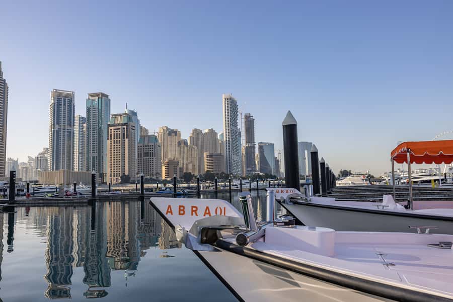 Dubai: Abra Boat Tour in Dubai Marina, Ain Dubai, JBR - Dubai Harbour gives you a calm opening view