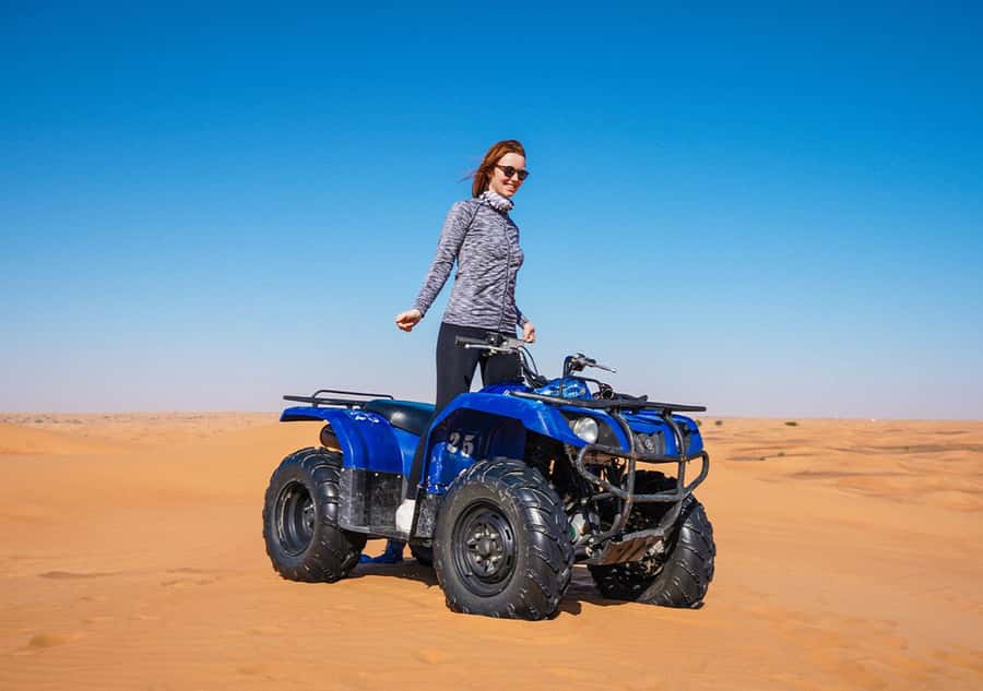 Dubai: Adventure Quad Bike Safari, Camel Ride & Refreshment - A brief camel ride with a slower rhythm