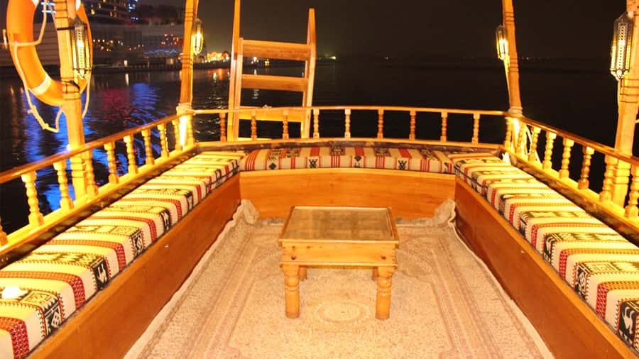 Dubai: Burj Khalifa Sunset on an Abra - Waiting for the Sunset Behind Burj Khalifa