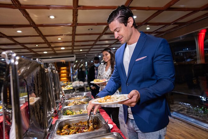Dubai Canal Dinner Cruise with La Perle Show Tickets Combo - The waterfall bridge and Tolerance Bridge