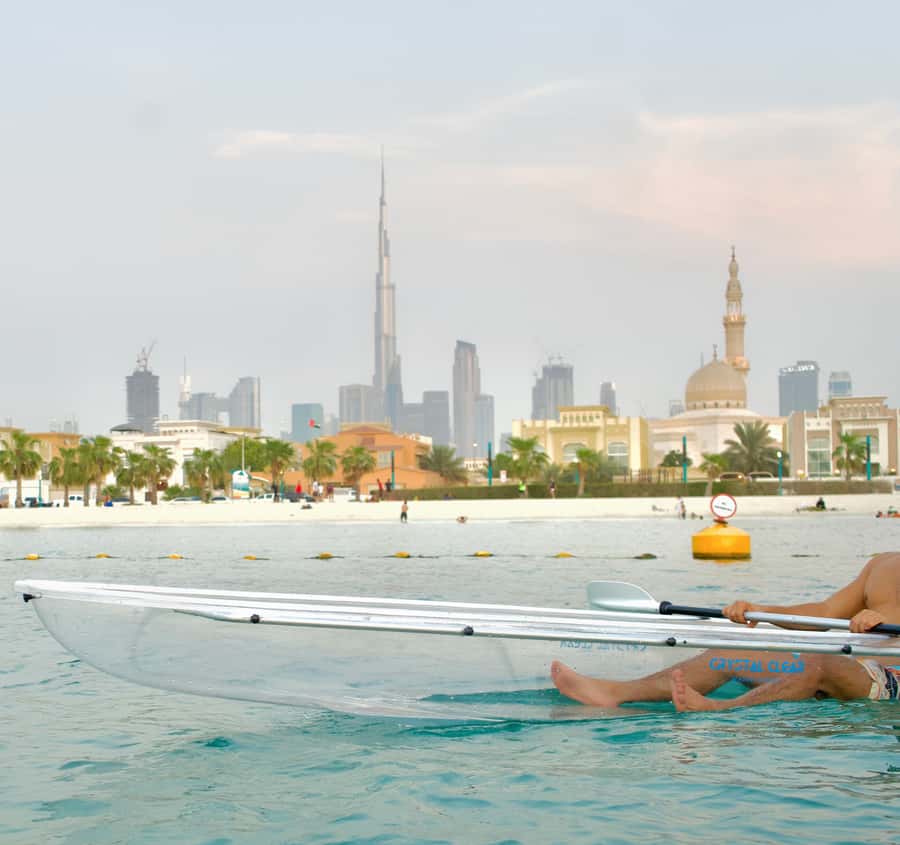 Dubai: Clear Kayaking Experience with Burj Khalifa View - Beach comforts and what to bring