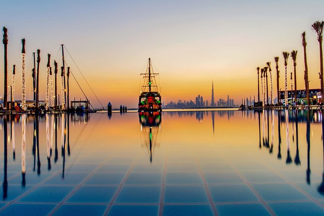 Dubai Creek Harbour Pirate Ship Sightseeing Dhow Cruise - The Burj Khalifa From the Water