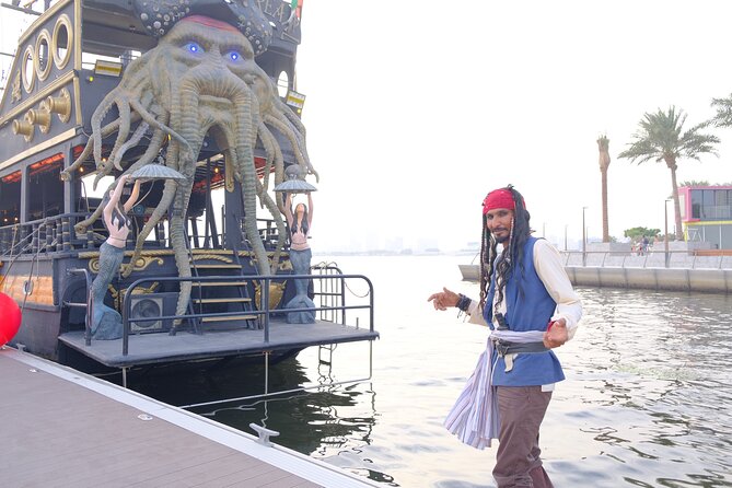 Dubai Creek Harbour Pirate Ship Sightseeing Dhow Cruise - Ras Al Khor Wildlife Sanctuary From the Deck