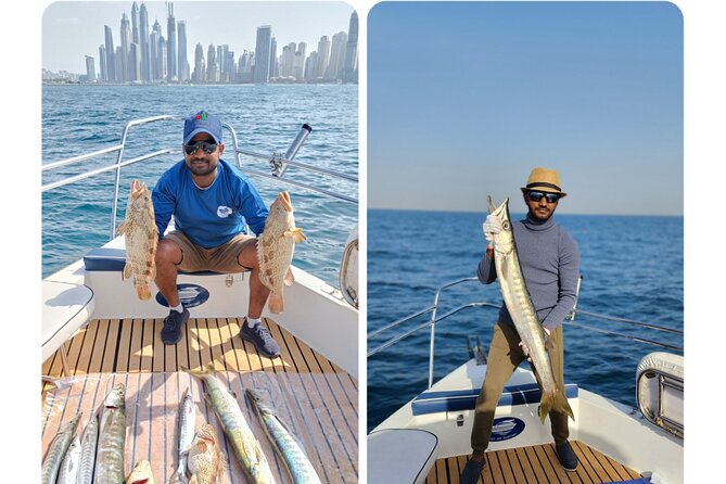 Dubai Deep Sea Fishing 4 hours + BBQ of Catch - Fishing from a 36-foot boat