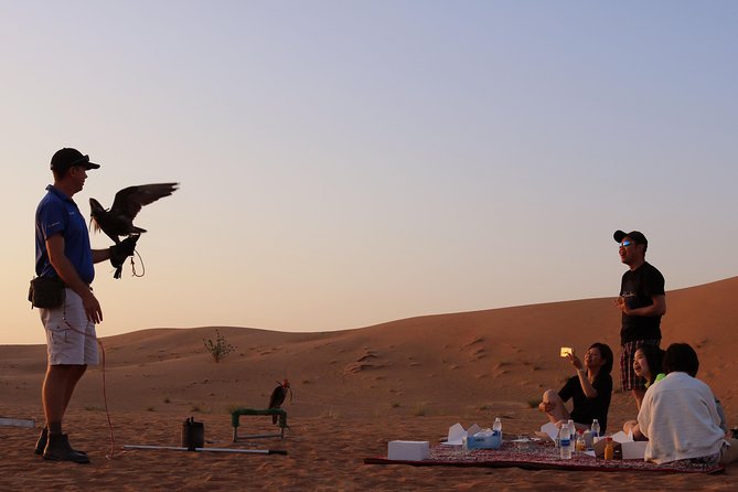 Dubai Desert 4x4 Dune Bashing, Sandboarding, Camel Riding, Dinner - Tanoura dancing and the evening show