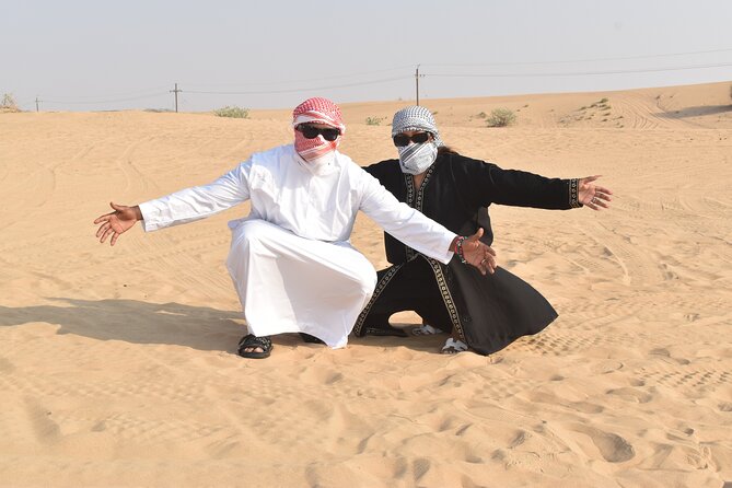 Dubai Desert 4x4 Dune Bashing, Self-Ride 30min ATV Quad, Camel Ride,Shows,Dinner - Barbecue buffet and evening refreshments