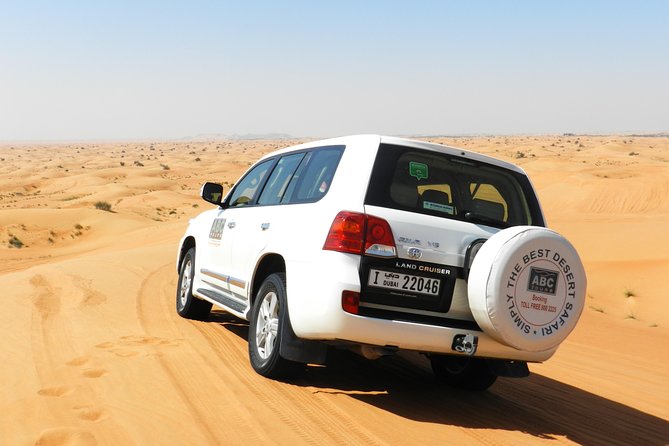 Dubai Desert BBQ Dinner, Camel Ride, Sandboarding and Live Shows - What the desert ride really includes