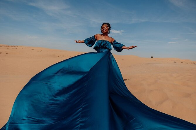 Dubai Desert Flying Dress Photoshoot - Key Points Before You Book