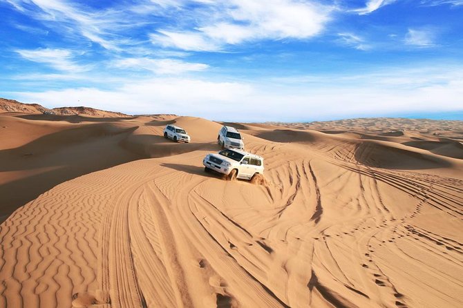Dubai Desert Journey: Red Dunes Safari with BBQ in Bedouin Camp - BBQ dinner, Tanura, belly dancing, and fire theatre