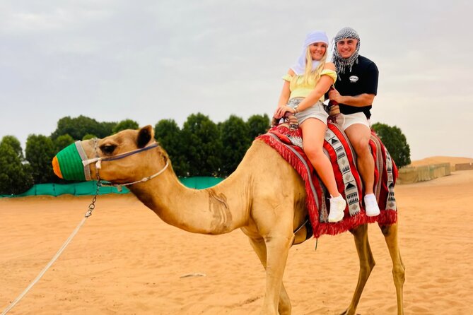 Dubai Desert Safari 20 mins Dune Bashing BBQ Live Show Camel Ride - The Desert Camp Program