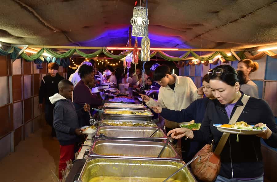 Dubai: Desert Safari, Camel Ride, and BBQ Dinner - Dinner under the night sky