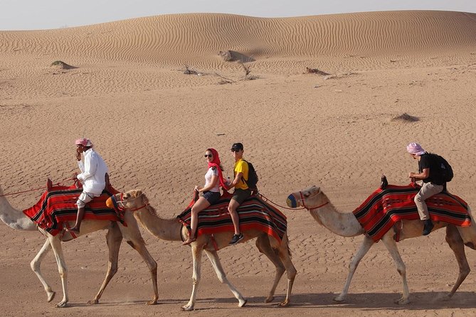 Dubai Desert Safari, Camel Ride, Refreshment & Quad Bike Option - Dune bashing for 35 to 45 minutes