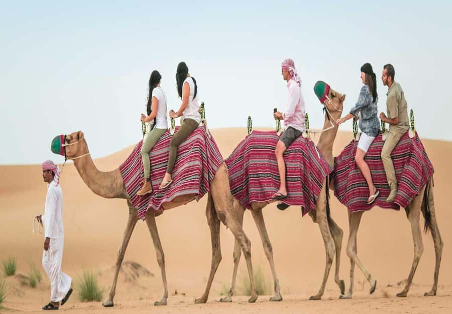 Dubai: Desert Safari, Camel Ride, Sandboard & Buffet Dinner - Sandboarding Without Special Equipment