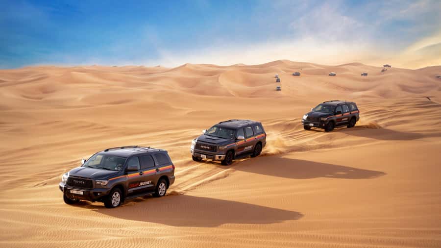 Dubai Desert Safari - Camel Ride, Sandboarding & 30 Min Quad - Forty-five minutes of dune bashing