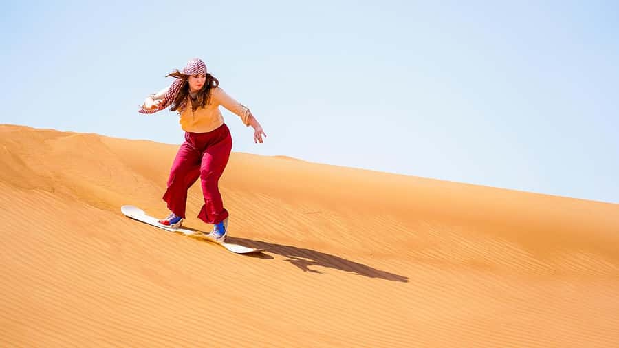 Dubai: Desert Safari, Camel Ride, Sandboarding, Quad Bike - Quad biking across the Lahbab sand