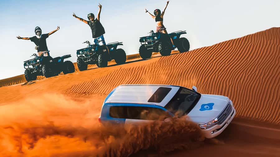 Dubai: Desert Safari, Quad Bike, Camel Ride & Al Khayma Camp - Pickup from Dubai, Sharjah, or Ajman
