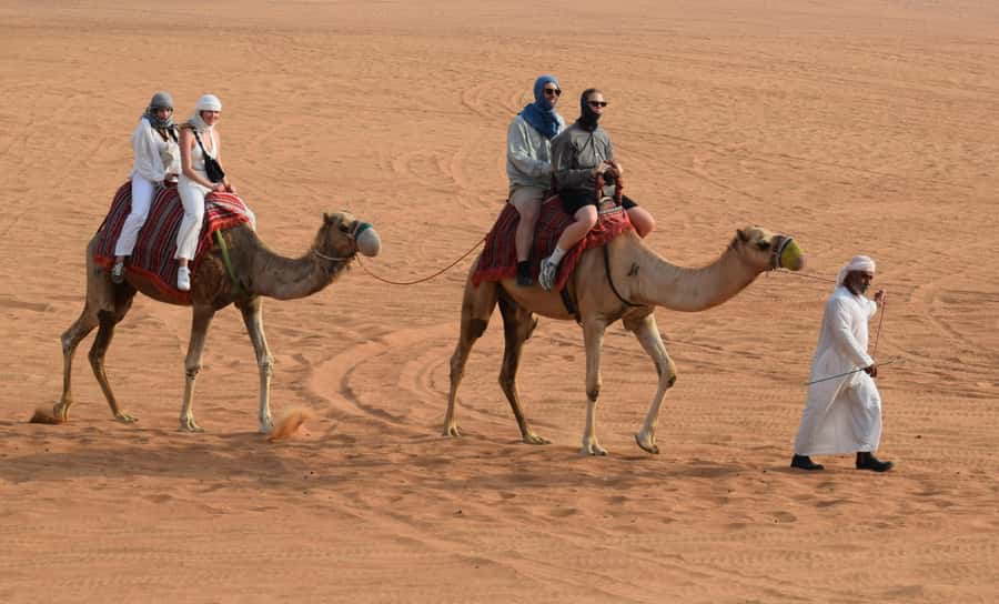 Dubai: Desert Safari, Quad Bike, Camel Ride and Sandboarding - Camel riding: a short taste, not a full trek