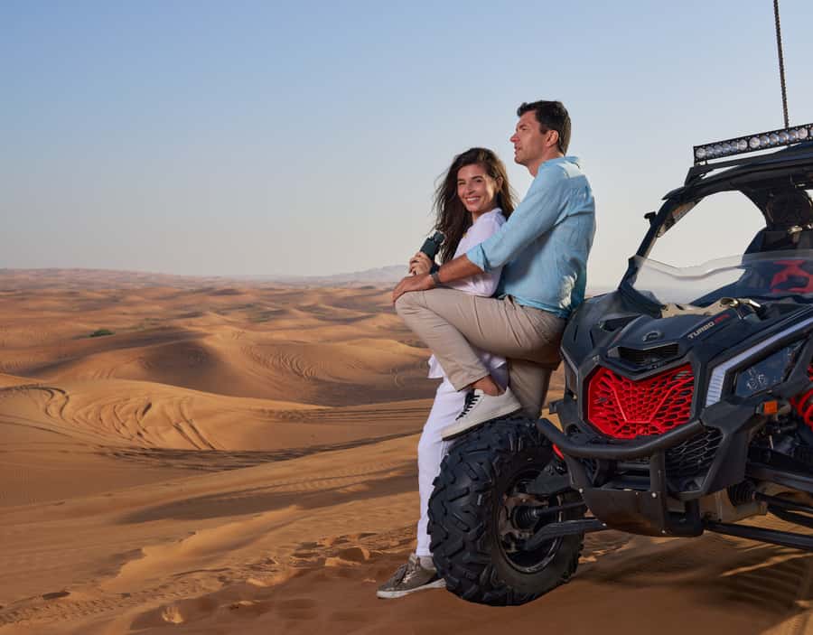 Dubai: Desert Safari, Quad Bike & Premium Camp Experience - From Dubai hotel to red-dune country